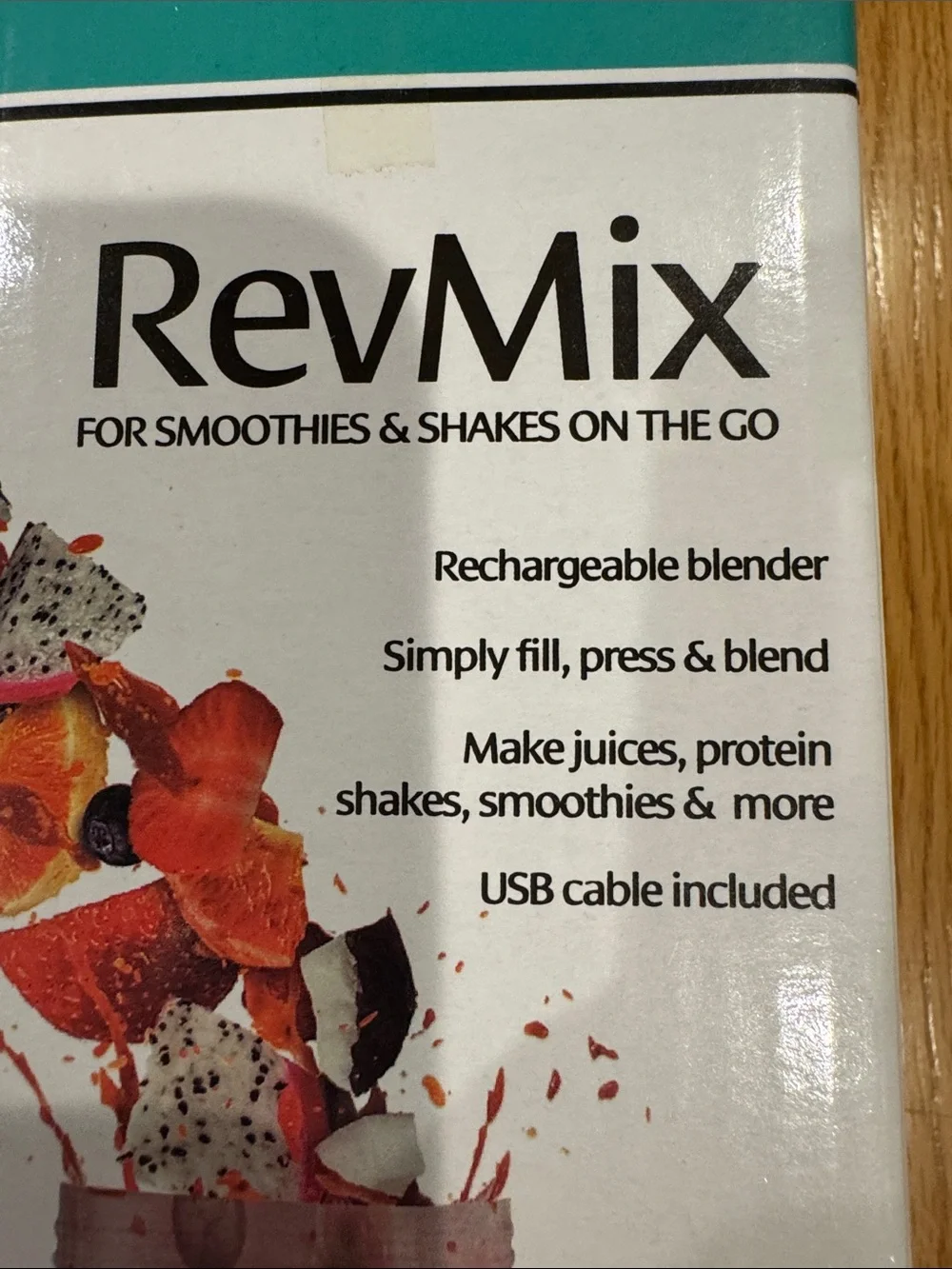 Handy Gourmet Black RevMix Portable  Dorm Room Rechargeable Blender BPA Free
